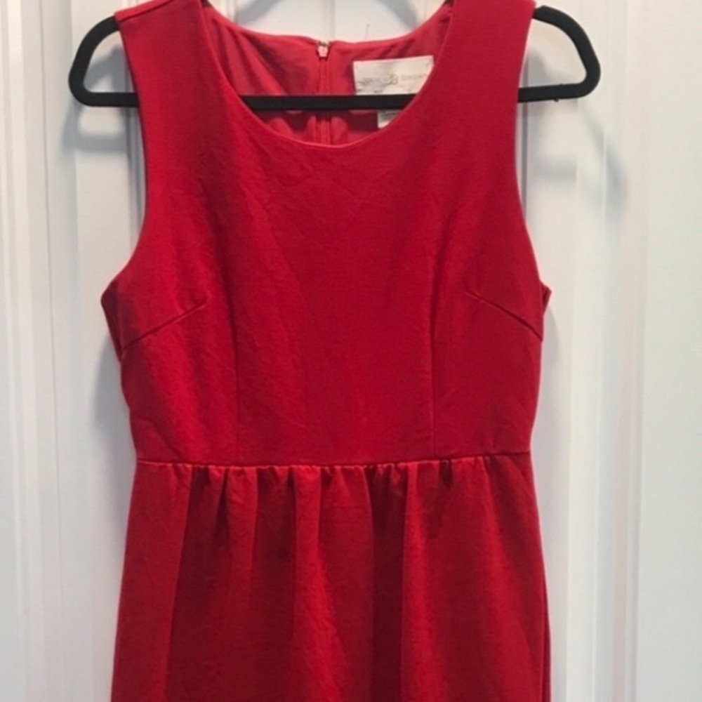 Julie Brown Red Dress with‎ Sequined Bottom. Size Small.